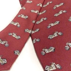 Silk Motorcycle Tie dark red by Structure necktie